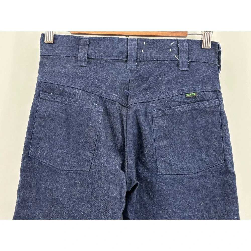 Ely Seafarer STYLE Denim Jeans 1970s Vintage Bell Bottoms US Sanforized 26x35